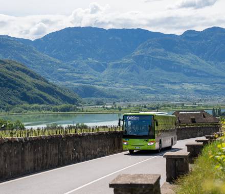 Linienbus in Südtirol am Kalterer See