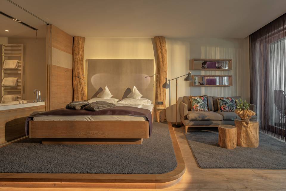 Doppelzimmer Olive mit Panoramablick über Meran